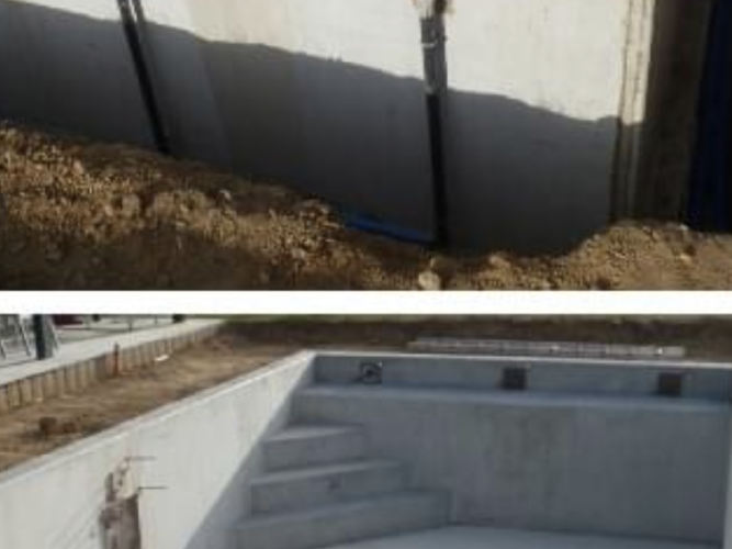 Construction piscine en cours